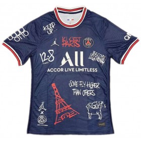 Koszulka Paris Saint-Germain Graffiti Domowe Stroje Piłkarskie 2021/22 Krótki Rękaw